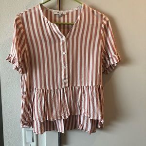 Madewell Rosé stripped blouse